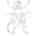 Dibujo para colorear Hombredragon Dibujo De Hombre Dragon Para Pintar Y Colorear Dragonhombre