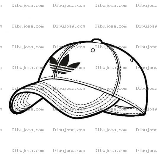 Dibujo para colorear Dibujo De Gorra Adidas Para Pintar Y Colorear