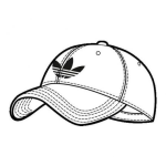 Dibujo para colorear Dibujo De Gorra Adidas Para Pintar Y Colorear