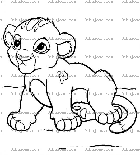 Dibujo para colorear Colorear Rey Leon Cachorrito