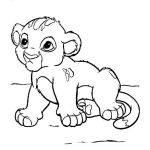 Dibujo para colorear Colorear Rey Leon Cachorrito