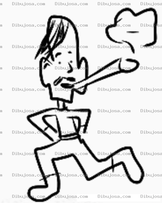 Dibujo para colorear Dibujo De Fumador Flaco Con Un Cigarrote Para Pintar Y Colorear Vicio Danino Para La Salud Fumar Causa Cancer
