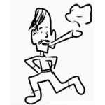 Dibujo para colorear Dibujo De Fumador Flaco Con Un Cigarrote Para Pintar Y Colorear Vicio Danino Para La Salud Fumar Causa Cancer
