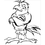 Dibujo para colorear Dibujo De Gavilan Con Sueter Para Pintar Y Colorear