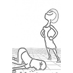 Dibujo para colorear Dibujo De Abuso Familiar Contra El Hombre Para Pintar Y Colorear Hombre Golpeado Por Su Mujer