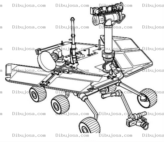 Dibujo para colorear Robotdemarte Dibujo De Robot De Marte Para Pintar Y Colorear Robot En Marte