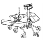 Dibujo para colorear Robotdemarte Dibujo De Robot De Marte Para Pintar Y Colorear Robot En Marte