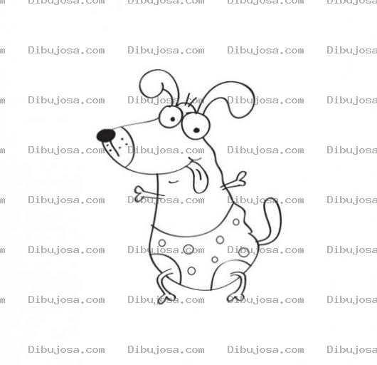 Dibujo para colorear Perra Con Calzon De Chibolitas Para Pintar Y Colorear