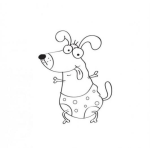 Dibujo para colorear Perra Con Calzon De Chibolitas Para Pintar Y Colorear