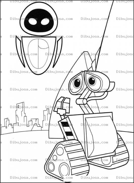 Dibujo para colorear Colorear Wal-E triste