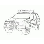 Dibujo para colorear Camioneta Policia Dibujo De Una Cherokee De Policias Para Pintar Y Colorear Camionetapolicia