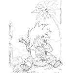 Dibujo para colorear Colorear Nino de dragon ball Z