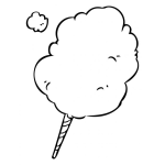Dibujo para colorear Colorear dulce de algodon