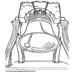 Dibujo para colorear Dibujo De Una Campana De Iglesia Para Pintar Y Colorear