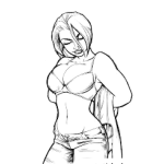 Dibujo para colorear Mujer En Brasier Dibujo De Una Mujer Con Cuerpazo Para Pintar Y Colorear Chica En Bragas