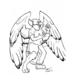 Dibujo para colorear Hombrepajaro Dibujo De Hombre Pajaro Para Colorear