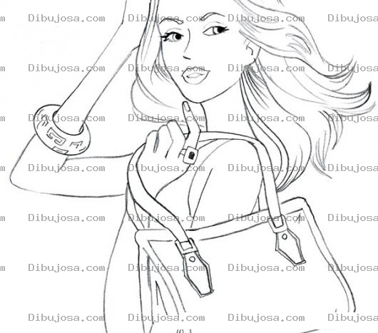 Dibujo para colorear Dibujo De Chica Con Bolso De Mano Para Pintar Y Colorear