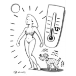 Dibujo para colorear Calor En Verano Dibujo De Temperatura Del Clima Alta Para Colorear