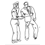 Dibujo para colorear Arresto Dibujo De Un Policia Arrestando A Un Hombre Para Pintar Y Colorear Hombre Detenido Por La Policia