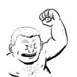 Dibujo para colorear Fuerzabruta Dibujo De Hombre Haciendo Alarde De Su Fuerza Bruta Para Pintar Y Colorear Macho Encolerizado