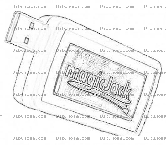 Dibujo para colorear Magicjackplus Dibujo De Un Adaptador De Magick Jack Para Hablar Gratis A Cualquier Telefono De Estados Unidos Por Medio De Internet Usando Magickjack