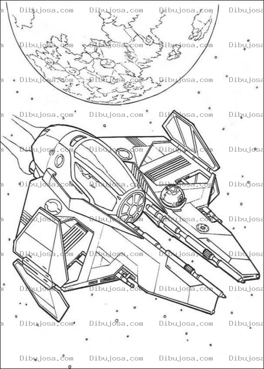 Dibujo para colorear Colorear Nave espacial de starwars