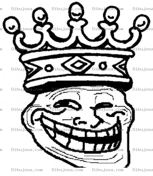 Dibujo para colorear Reymeme Dibujo Del Rey Meme Para Pintar Y Colorear Memerey Meme Con Corona De Oro