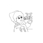 Dibujo para colorear Colorear a caperusita roja