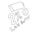 Dibujo para colorear Lowbattery Dibujo De Bateria Baja Para Pintar Y Colorear Bateria A Punto De Descargarse Para Colorear Bateriabaja