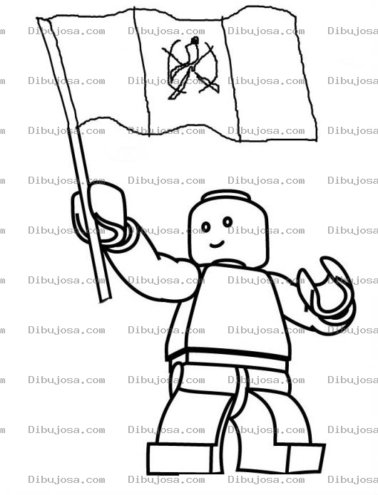 Dibujo para colorear Legoguatemala Dibujo De Un Muneco De Lego Con La Bandera De Guatemala Para Pintar Y Colorear Juguete De Lego Chapin Guatemalalego
