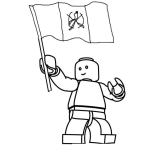 Dibujo para colorear Legoguatemala Dibujo De Un Muneco De Lego Con La Bandera De Guatemala Para Pintar Y Colorear Juguete De Lego Chapin Guatemalalego