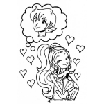 Dibujo para colorear Chica Enamorada De Un Chico Dibujo De Una Novia Enamorada Para Pintar Y Colorear Amor De Adolescentes