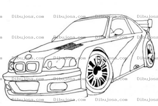 Dibujo para colorear Dibujo De Bmw M3 De Carreras Para Pintar Y Colorear Bmw Veloz