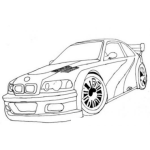 Dibujo para colorear Dibujo De Bmw M3 De Carreras Para Pintar Y Colorear Bmw Veloz
