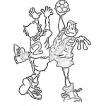 Dibujo para colorear Dibujo De Amigos Jugando Basquetbol Para Pintar Y Colorear Un 21 Veintiuno