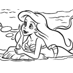 Dibujo para colorear La sirenita