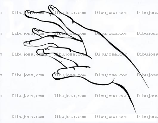 Dibujo para colorear 7dedos Dibujo De Una Mano Con 7 Dedos Para Pintar Y Colorear Mano Deforme Con Siete Dedos