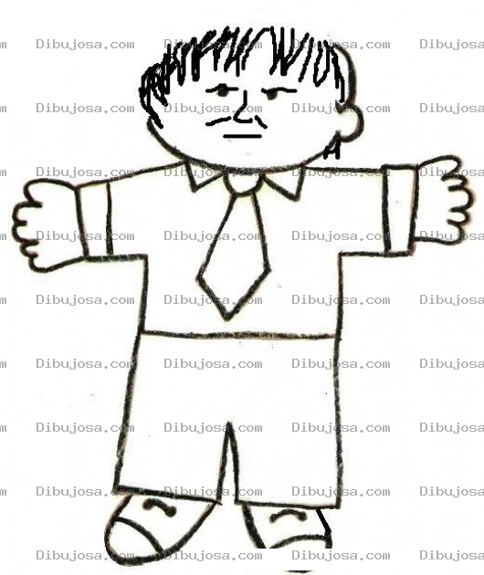 Dibujo para colorear Abrazo De Papa Dibujo De Papa Con Camisa Y Corbata Con Los Brazos Abiertos Para Pintar Y Colorear