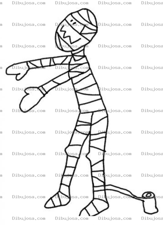 Dibujo para colorear Momia De Papel Toilet Para Pintar Y Colorear