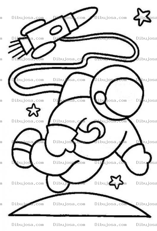 Dibujo para colorear Dibujo De Astronauta Para Pintar Y Colorear