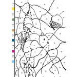 Dibujo para colorear Colorear Pajaritos Escondidos por numeros