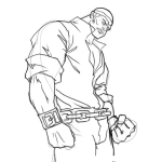 Dibujo para colorear Cholo Musculoso Para Pintar Y Colorear
