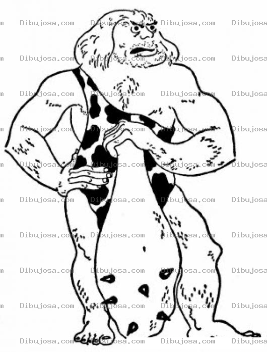 Dibujo para colorear Cavernicola Robusto Para Pintar Y Colorear
