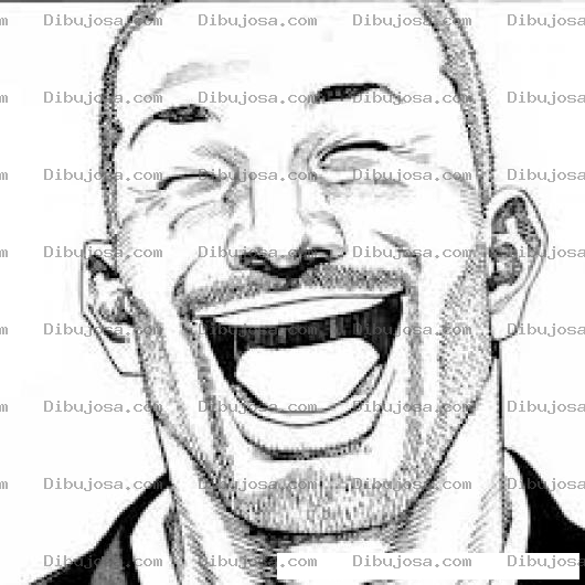 Dibujo para colorear Moreno Feliz Dibujo De Negro Riendose A Carcajadas Para Pintar Y Colorear Negrito Contento