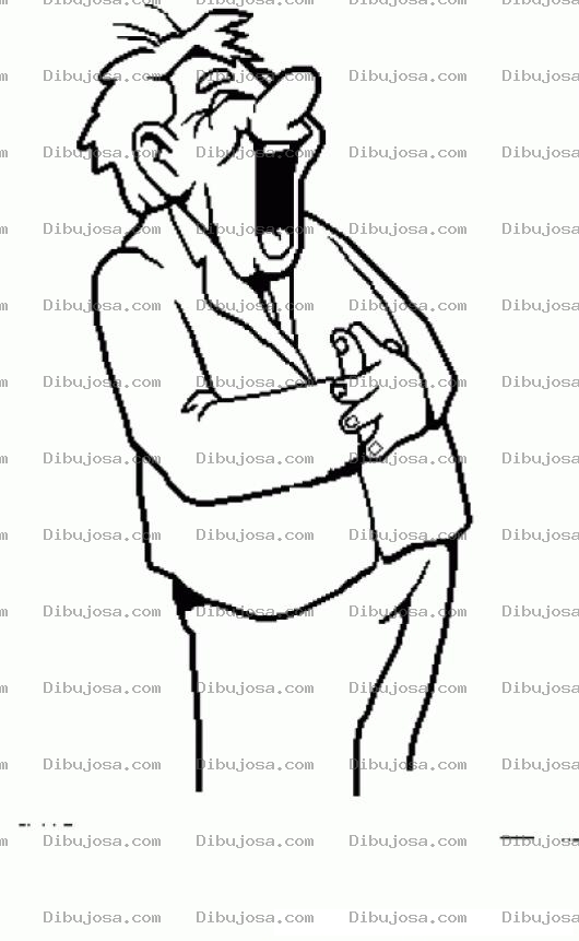 Dibujo para colorear Jefe Carcajeandose Para Pintar Y Colorear