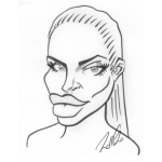 Dibujo para colorear Dibujo De Mujer Con Labios De Silicon Para Pintar Y Colorear