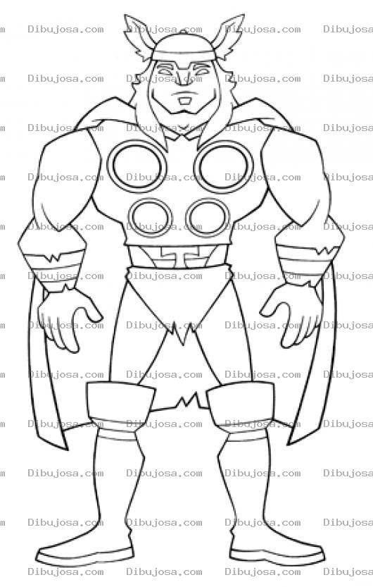 Dibujo para colorear Dibujo De Thor Para Colorear