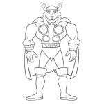 Dibujo para colorear Dibujo De Thor Para Colorear