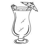 Dibujo para colorear Dibujo De Una Granita De Fresa Para Pintar Y Colorear