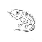 Dibujo para colorear Dibujo De Camaleon Que Cambia De Color Para Pintar Y Colorear